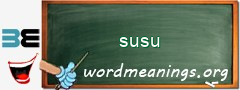 WordMeaning blackboard for susu